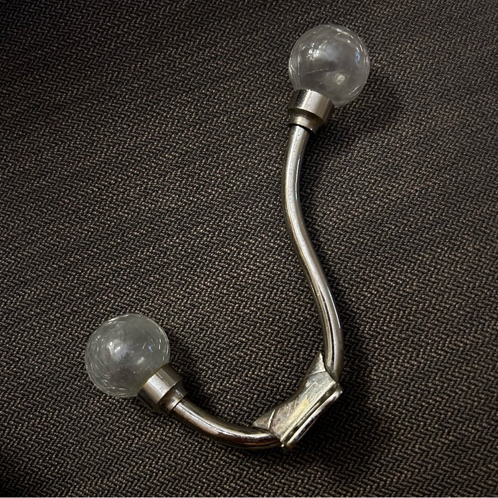 Anthropologie Glass and Pewter Double Coat Hook
